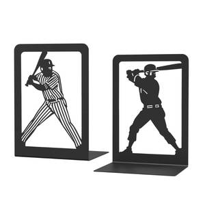 lot 9081 image: Maitrium Metal Bookends for Shelves Room Decorative, Creative Dragon Bookends Heavy Duty Study Bookends Stoppers Holder Stand for Desk Shelf Office (Dragon Castle) (Baseball, 1 Pair)
