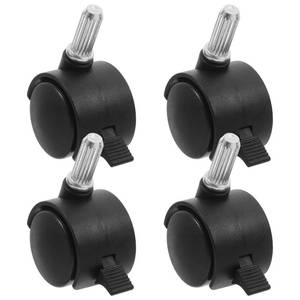 lot 10000 image: PLAFOPE 1 inch Swivel Caster Wheels with Brake 4 Pieces White