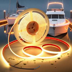 lot 10009 image: VOEWT COB LED Strip Lights Warm White 3000K,12V 16.4ft IP67 Waterproof High CRI 95Ra Super Bright,Flexible Boat Lights for Fishing Night Outdoor Bathroom Swimming Pool(Power Supply Not Included)