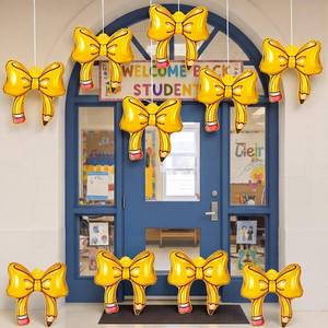 lot 10051 image: Foilswirl 12 Pcs Inflatable Yellow Pencil Balloons Back to School Ornaments