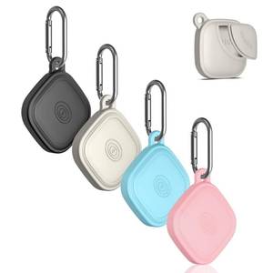 lot 10068 image: (4-Pack) Silicome Case for Tile Mate 2024, Waterproof Tile Mate Holder Full Body Protective Cover Compatible with Life360 Mate Tile Tracker with Keychain (BlackOff WhitePinkSky Blue)