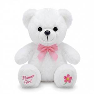 lot 10069 image: Hungdao Wedding Flower Girl Bear Stuffed Animal 7.87 Inch, 1 Pcs, White