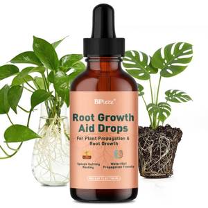 lot 10076 image: Root Drops - Liquid Rooting Hormone for Cuttings- Fast Growth Propagation Drops  Less Shock in WaterSoilLECAMoss  Fits Pothos, Monstera, Philodendron & All Houseplants (4 oz) (1)