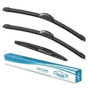 lot 10078 image: OEM Windshield Wiper Blades Replacement for Jeep Wrangler rubicon 2018 2019 2020 2021 2022 2023 2024 2025, All Weather Original Factory Quality Front & Rear Wipers Set 161612 (Pack of 3)