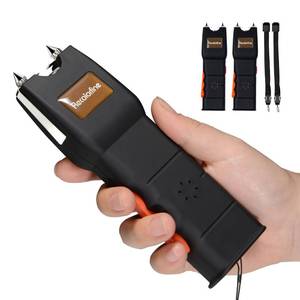lot 11607 image: Stun Gun with LED Flashlight for Women Self Defense Rechargeable Stun Guns with Personal Security Alarm (Black-2pcs)