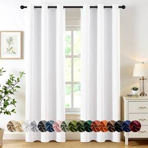 lot 11612 image: MIULEE Blackout Curtains for Bedroom 2 Panels 40 x 80 Inch Long Pure White
