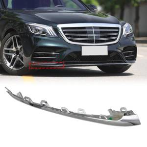 lot 11614 image: NLQR Chrome Front Bumper Lip Trim Molding Right Passenger Side, Compatible with Mercedes-Benz W222 S-Class S350 S450 S560 2018-2020, Lower Bumper Chrome Strip A2228857800