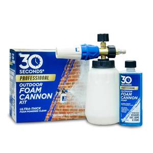 lot 11619 image: 30 SECONDS Foam Cannon Kit �� Pressure Washer Sprayer  8 fl. oz. Soap �� Foaming Cleaner for Siding, Decks, Driveways & Outdoor Surfaces