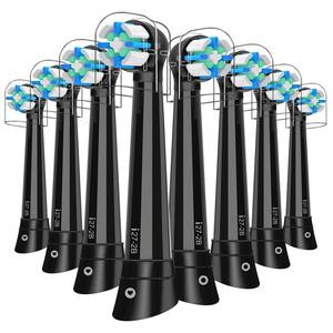 lot 12182 image: Replacement Heads Compatible with Oral B iO for Gentle Dental Care, Toothbrush Compatible with Oral B iO 2345678910 Series Electric Toothbrush, Medium Bristles (8 BlackWhite)