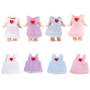 lot 12184 image: 4pcs Doll Outfits for 3 Inch Dolls, 4 Colors Collector Skirt with Heart