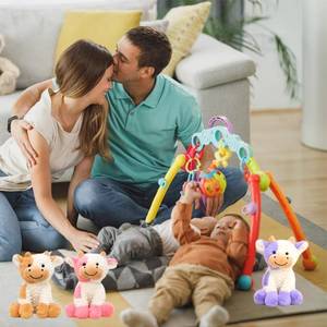 lot 12185 image: YUKOUQIAN Cute Cow Plush Stuffed Animal Doll Toy 8 inch for Girls Boys (Siting Cow Pink)