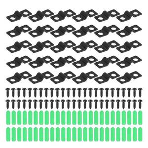 lot 12195 image: uxcell 40Pcs 3mm(18) Two Hole Pipe Strap, Rigid U Brackets Conduit Clamp Heavy Duty Carbon Steel Pipe Strap Clip with Self-Tapping Screws and Expansion Tubes for Fixing Tube Wire Cord