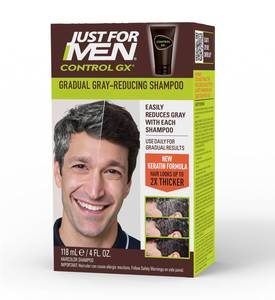lot 12196 image: Just for Men Control GX Gray Reducing Shampoo, Keratin, 4 Fl Oz (1 Pack)