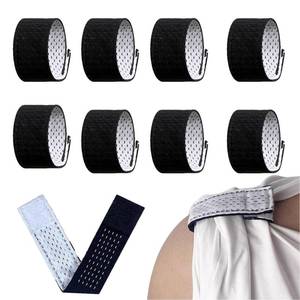 lot 12202 image: 8 Count Softball Sleeve Holders Breathable Mesh Material, Adjustable Straps for Sports Shirts, Baseball, Soccer, Sports Bands - Black, White