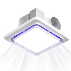 lot 13831 image: BSEED 14 Bathroom Exhaust Fan with 6500K LED Light, 120 CFM 1.0 Sone Ultra Quiet Ceiling Ventilation Fan, Energy Saving Household Bath Vent Fan, 11x11 Mount-FCC Certified
