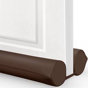 lot 13843 image: Comfyanno Under Door Draft Stopper - Bottom Door Gap Filler & Seal - Fits 30 to 36 Door, Block Cold Air, Noise, Sound, Wind, Bugs, Easy to Install, Double Side Block, No Adhesive, Brown