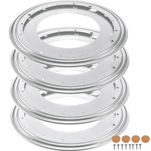 lot 13845 image: ZEONHEI 4 Pack 12 Inch 360 Degree Lazy Susan Hardware, 516 Inch Turntable Bearings Plate Base with Screws and Pads, Lazy Susan Bearing Hardware Turntable Swivel Plate for Rotating Chair Table