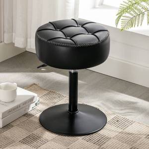 lot 13846 image: LUE BONA Adjustable Vanity Stool 15.8-20.7, 360° Swivel Faux Leather Chair, 300lbs Capacity for Makeup Room, Bathroom, Living Room, Black