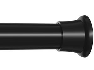 lot 13857 image: Black Shower Curtain Rod, 32-76 Inches, 78 Inch Diameter, 1 Pack