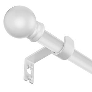 lot 13863 image: SMODBRODRE Curtain Rods for Window 32 to 78, White 58 inch Splicing Single Window Curtain Rod Set with Brackets