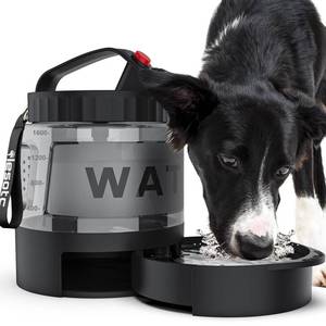 lot 13869 image: lesotc Portable Dog Water Bottle, 56oz Large Travel Water Bowl Dispenser for Dogs Camping Beach Walking Essentials, Big Pet Bottles Hiking Traveling Park Car Trips Accessories for On the Go, BPA Free