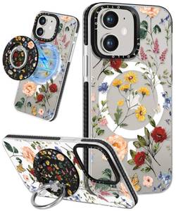 lot 14209 image: Lotadilo for iPhone 11 Case with Stand, Retro Flower