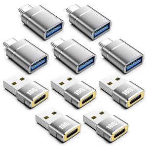 lot 14219 image: POHFP USB to USB C Adapter & USBA to USBC Adapter Combo 10-Pack Set