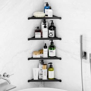 lot 14245 image: Fikoksol Shower Caddy Storage, Triangle Corner Shelf with Adhesive Glue