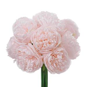 lot 14271 image: LINSIE 10PCS Pink Realistic Silk Peonies Bouquet, Waterproof & UV Resistant Faux Peony Flowers, All-Weather Artificial Stems for Outdoor, Grave, Wedding Centerpiece & Home Decor