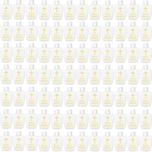 lot 14309 image: ZPOYOT 10 Pcs Holy Water Bottles Plastic 2oz Holy Water Container Empty Containers with Gold Cross for Catholic Christian Halloween First Communion Gift Thanksgiving Baptism Party Church 60ml