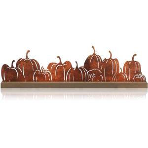 lot 14325 image: DoubleFill Fall Pumpkin Decorations for Home Office, Table Metal Sign