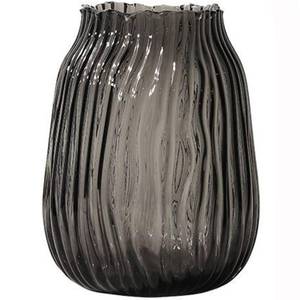 lot 17762 image: JAKY-Global Grey Glass Vase 8.0 Striped Design