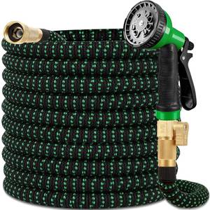 lot 17778 image: LINQUO Expanding Garden Hose 100 ft with Nozzle