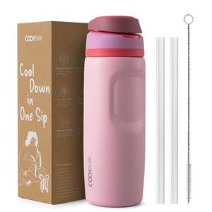 lot 17799 image: Coolflask MegaSip 24 oz Insulated Stainless Steel Water Bottle