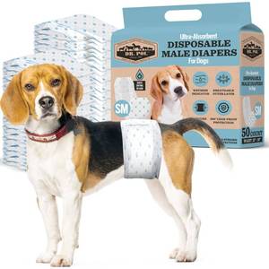 lot 17804 image: Dr. Pol Male Dog Diapers Small 50 Count
