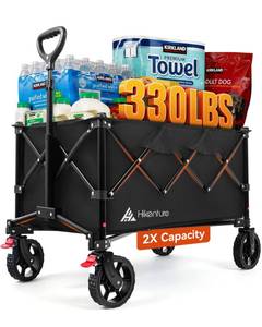 lot 17833 image: Hikenture Foldable Wagon Cart 330lb Capacity