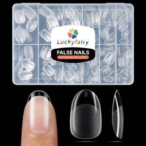 lot 18305 image: Luckyfairy Short Round Nail Tips 240-Piece 12 Size