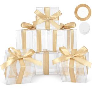 lot 18321 image: COTOPHER Clear Gift Boxes 5x5x5 Inches 35 Pcs