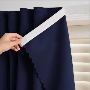 lot 18332 image: Gonnrly Self Adhesive Blackout Curtains Navy Blue 35x59in