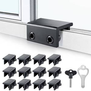 lot 18342 image: Window Locks 12 Pack for Sliding Windows and Doors