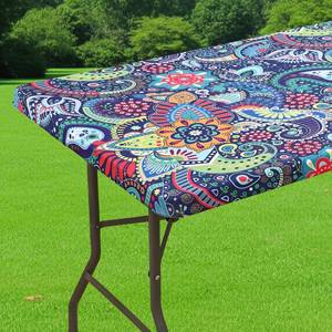 lot 18345 image: Smiry Spandex Printed 6ft Rectangle Tablecloth