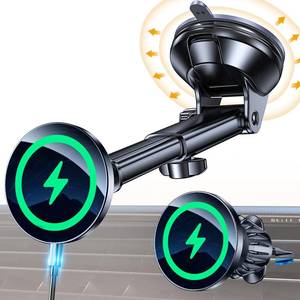 lot 18359 image: Coolpow MagSafe Car Mount Wireless Charger