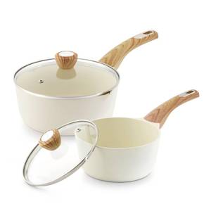 lot 18362 image: SENSARTE Ceramic Saucepan Set 2.0 & 3.0 Quart