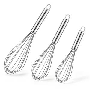 lot 18370 image: Ninsula Stainless Steel Whisk Set 8 10 12