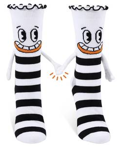 lot 18380 image: Subesty Magnetic Hand-Holding Crew Socks for Women