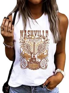 lot 18414 image: LANMERTREE Womens Nashville Tank Top, Cotton Blend, Small