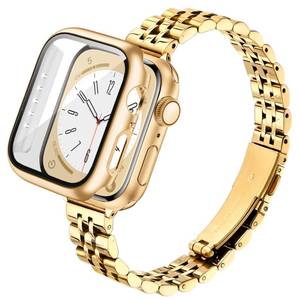 lot 18430 image: Wipalor Metal Chain Band Apple Watch 40mm Gold