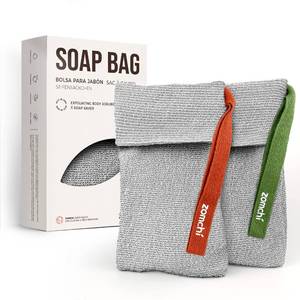 lot 18445 image: ZOMCHI Soap Saver Bags for Bar Soap, 2 Pack, Grey