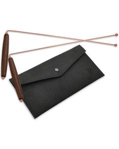 lot 18457 image: BioMag Copper Dowsing Rods 2-Piece Set with Felt Bag