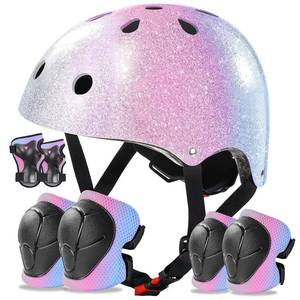 lot 18465 image: BiutiMama Kids Bike Helmet & Protective Gear Set